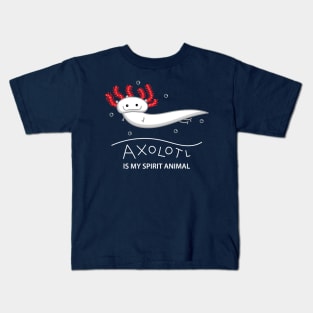 Axolotl spirit animal Kids T-Shirt